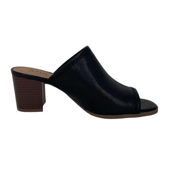 a.n.a Beach Sandals Shoes Heels NWT Open Toe Black Size 6.5 6 1/2 - Picture 9 of 13